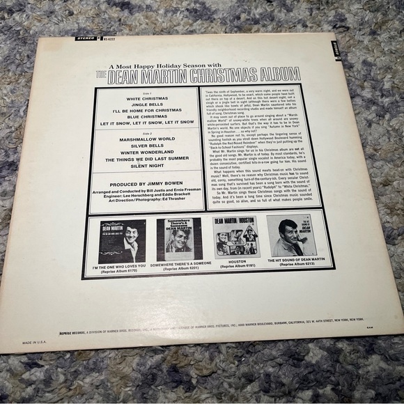 Dean Martin- The Christmas Album- vintage vinyl record from 1966 - Picture 2 of 9